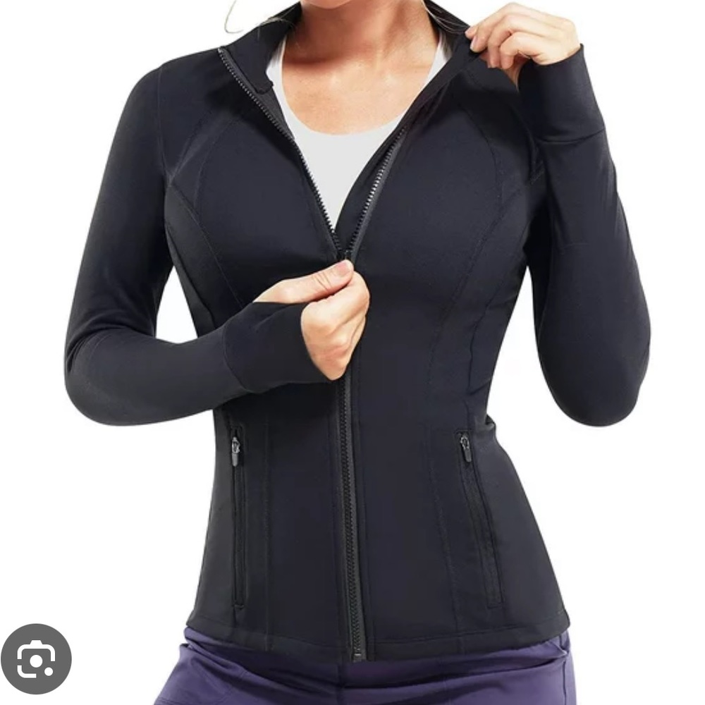 Sweaty Betty Power Boost Workout Zip Through Jacket small black